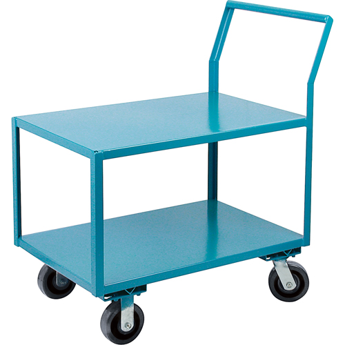 Heavy-Duty Low Profile Shop Carts, 2 Tiers, 24" W x 60" D x 41" H, 2400 lbs. Cap. Ontario Safety Products