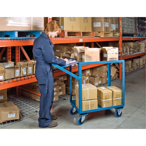 Order Picking Carts, 36" H x 18" W x 46" D, 2 Shelves, 1200 lbs. Capacity Ontario Safety Products