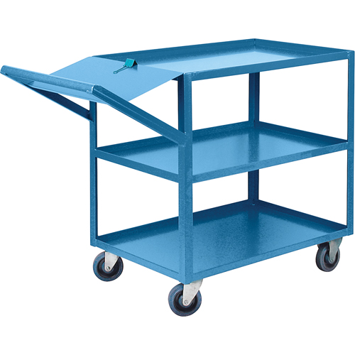 Chariots &agrave; cueillette, 36" h x 24" la x 64" p, 3 Tablettes, Capacit&eacute; 1200 lb Ontario Safety Products