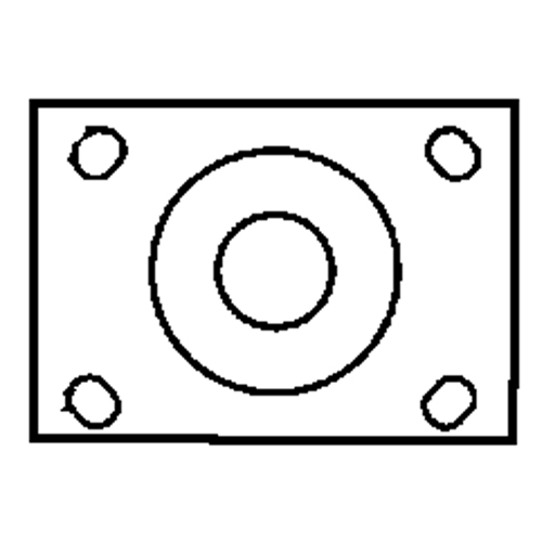 Roulette &agrave; freinage complet, Pivotant avec frein, 6" (152,4 mm), Caoutchouc, 450 lb (204 kg) Ontario Safety Products