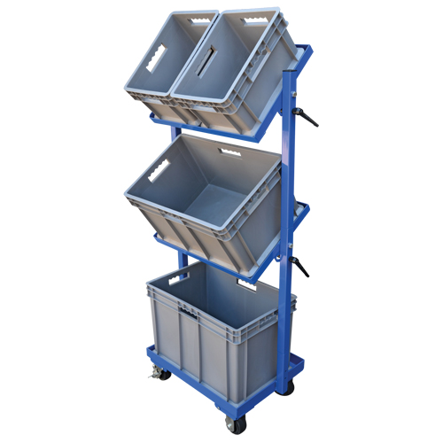 Stock Cart, Steel, 30-11/16" W x 19-1/4" D, 3 Shelves, 300 lbs. Capacity Ontario Safety Products