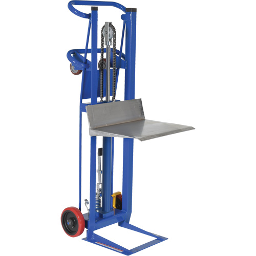 Hydra Lift Platform Stacker, Foot Pump Operated, 750 lbs. Capacity, 52" Max Lift Ontario Safety Products