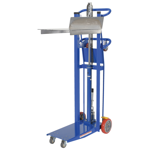 Gerbeur &agrave; plateforme hydraulique, M&eacute;canisme Pompe au pied, Capacit&eacute; de 750 lb, Levage max de 52" Ontario Safety Products