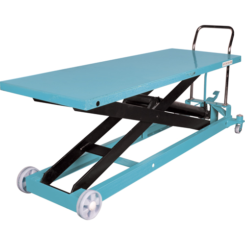 Table &eacute;l&eacute;vatrice robuste &agrave; ciseaux hydraulique, 80-1/8" lo x 29-1/2" la, Acier, Capacit&eacute; 2200 lb Ontario Safety Products