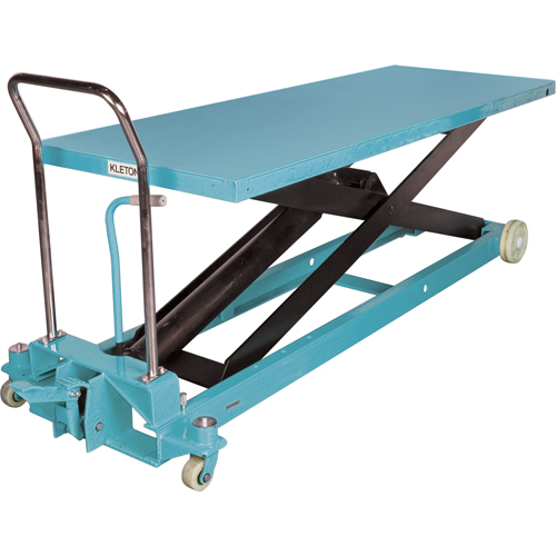 Table &eacute;l&eacute;vatrice robuste &agrave; ciseaux hydraulique, 80-1/8" lo x 29-1/2" la, Acier, Capacit&eacute; 2200 lb Ontario Safety Products