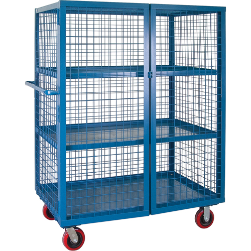 Wire Mesh Truck, 3 Tiers, 51" L x 32" W x 62.5" H, 2400 lbs. Cap. Ontario Safety Products