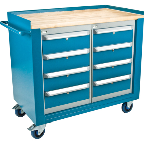 Industrial Duty Mobile Service Workbenches, Wood Surface Ontario Safety Products