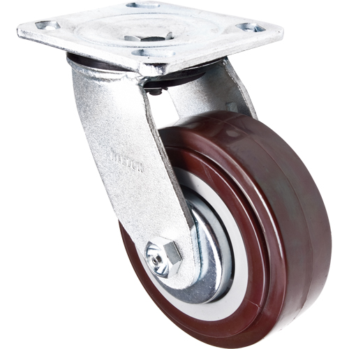 Caster, Swivel, 5" (127 mm), Polyurethane, 650 lbs. (294 kg.) Ontario Safety Products
