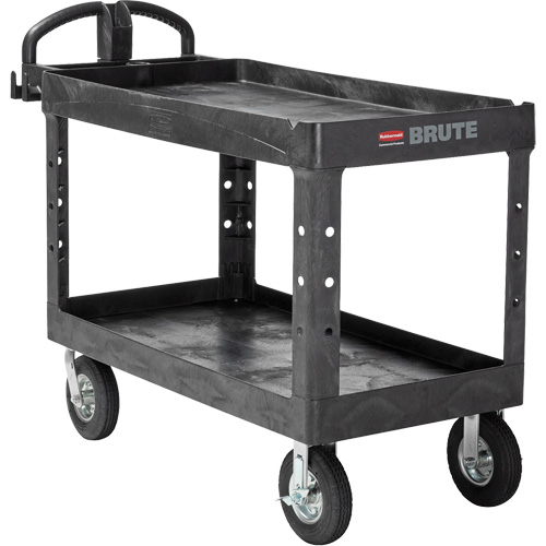 Chariot utilitaire robuste, 2 tiers, 25-1/4" x 33-1/4" x 55", Capacit&eacute; 750 lb Ontario Safety Products