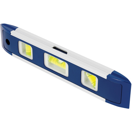 Torpedo Level, 9" L, Aluminum, 3 Vials, Magnetic Ontario Safety Products