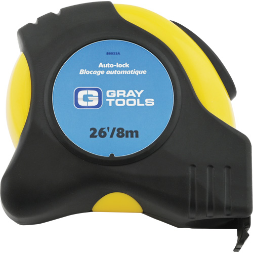 Auto-Lock Tape Measure, 1" x 26/8 m, Imperial & Metric Graduations Ontario Safety Products