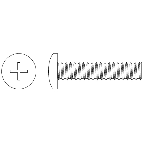Pan Head Machine Screws, #8-32 x 3/8" L, Zinc Plated Ontario Safety Products