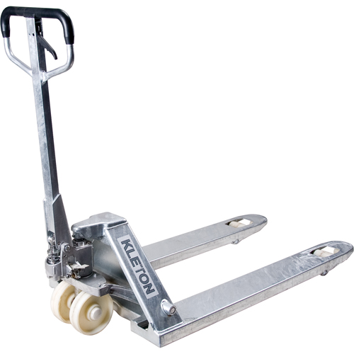 Manual Pallet Trucks, Galvanized, 42" L x 27" W, 5500 lbs. Capacity Ontario Safety Products