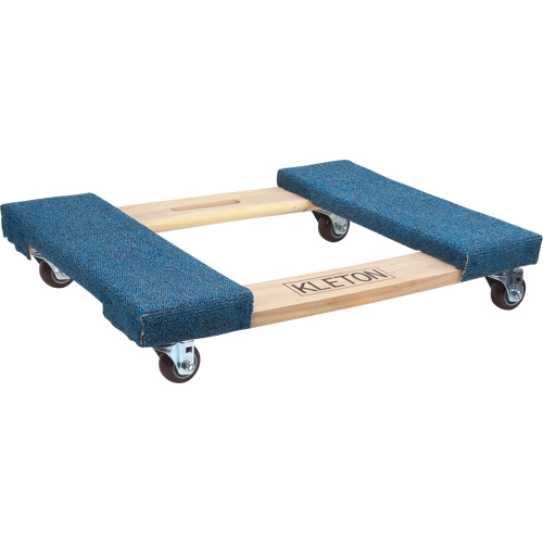 Carpeted Ends Hardwood Dolly, Wood Frame, 18" W x 24" L, 900 lbs. Capacity Ontario Safety Products