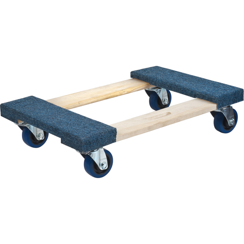 Socle roulant en bois dur &agrave; bouts avec tapis, Cadre en Bois, 18" la x 24" lo, Capacit&eacute; 1400 lb Ontario Safety Products