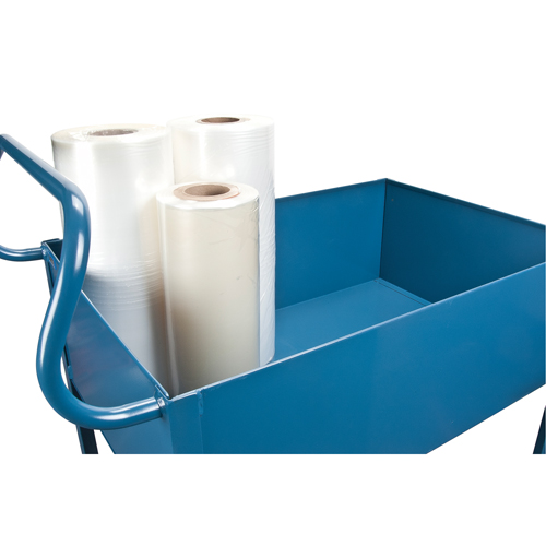 Chariots de service &agrave; bordure profonde, 2 Tiers, 24" la x 47" h x 36" p, Capacit&eacute; 1200 lb Ontario Safety Products