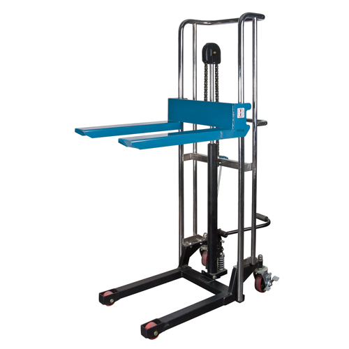 Hydraulic Platform Lift Stacker, Foot Pump Operated, 880 lbs. Capacity, 60" Max Lift Ontario Safety Products