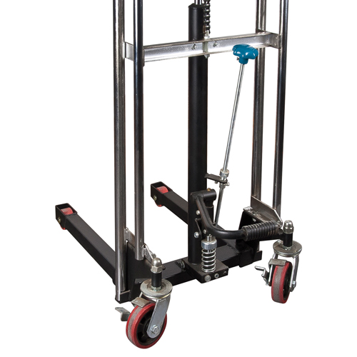 Hydraulic Platform Lift Stacker, Foot Pump Operated, 880 lbs. Capacity, 60" Max Lift Ontario Safety Products