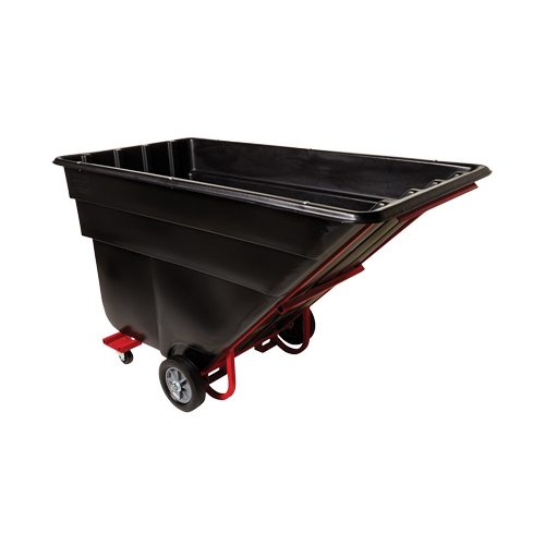 Chariot basculeur en acier, Poly&eacute;thyl&egrave;ne, 1-1/2 vg³, Capacit&eacute; de charge de 1200 lb Ontario Safety Products