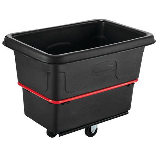 Heavy-Duty Utility Truck, Black Recycled Plastic, 26"/38-3/8" L x 26"/38-2/5" W x 28-1/4"/28-3-10" H, 8 cu. Ft. Volume, 700 lbs. Capacity Ontario Safety Products