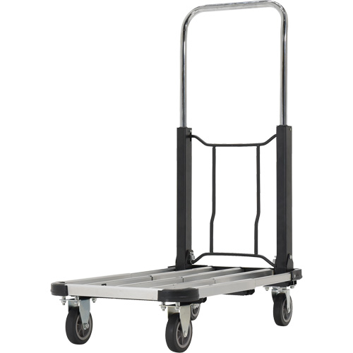 Fold-Up Platform Truck, Stainless Steel, 300 lbs., 28" L x 16" W, 33-1/2" High Ontario Safety Products
