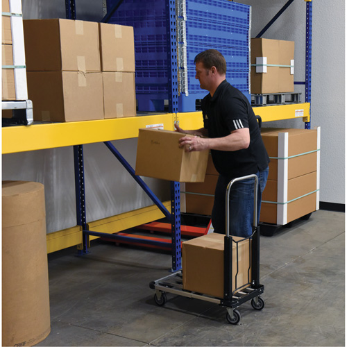 Fold-Up Platform Truck, Stainless Steel, 300 lbs., 28" L x 16" W, 33-1/2" High Ontario Safety Products