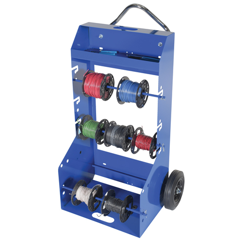 Chariot portatif pour mat&eacute;riaux bobin&eacute;s, Acier, 4 Montants, 29" la x 47-5/16" h x 21-7/8" p, Capacit&eacute; de 300 lb Ontario Safety Products