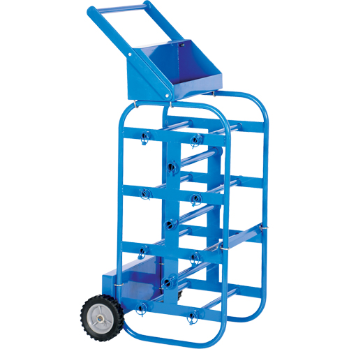 Portable Wire Reel Caddy, Steel, 11 Rod, 19-1/2" W x 43-1/4" H x 17-1/2" D, 150 lbs. Capacity Ontario Safety Products
