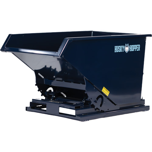 Self-Dumping Hopper, Steel, 3 cu.yd., Blue Ontario Safety Products
