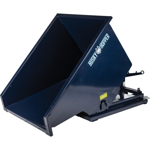 Self-Dumping Hopper, Steel, 3 cu.yd., Blue Ontario Safety Products