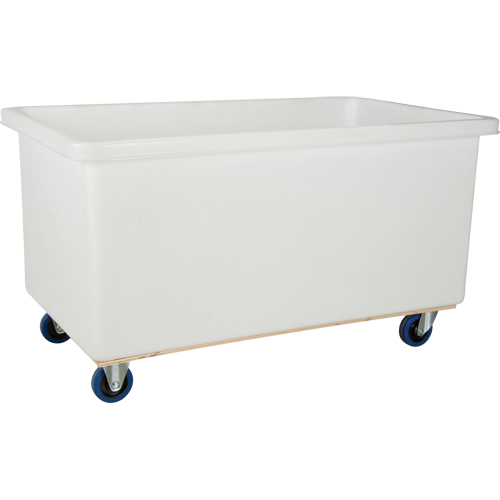 Chariot-caisse &agrave; parois droites, Poly&eacute;thyl&egrave;ne blanc, 57" lo x 34" la x 33" h, Volume 22 pi³, Capacit&eacute; 600 lb Ontario Safety Products