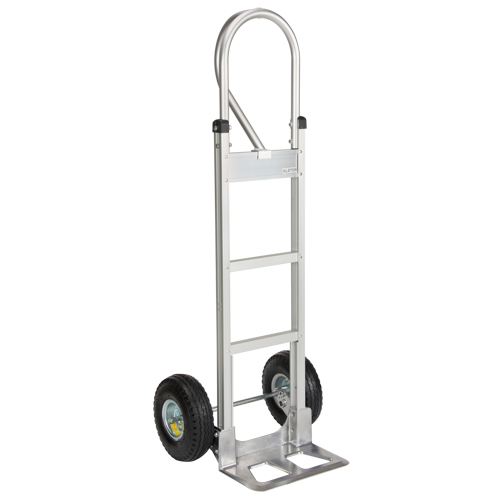 Knocked Down Hand Truck, P-Handle Handle, Aluminum, 52-1/8" Height, 500 lbs. Capacity Ontario Safety Products