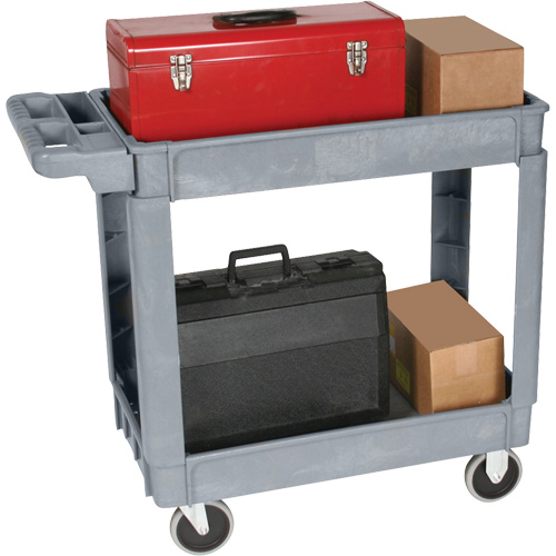 Chariot utilitaire de luxe, 2 tiers, 25" x 35-1/2" x 43,5"/43-1/2", Capacit&eacute; 550 lb Ontario Safety Products