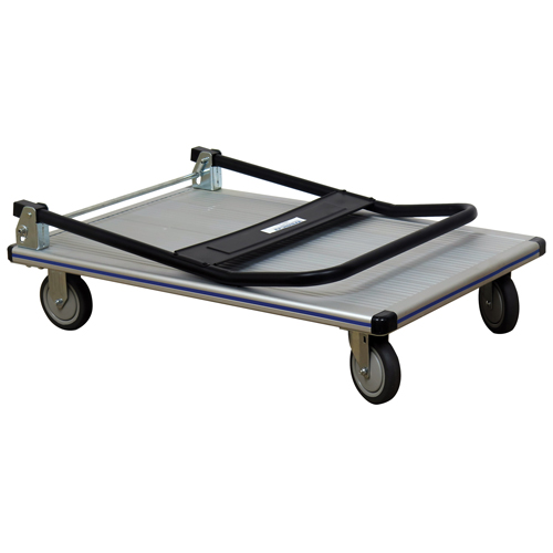 Chariot &agrave; plateforme avec poign&eacute;e pliante, Aluminium, 550 lb, 35-1/2" lo x 24" la, Hauteur 35-1/2" Ontario Safety Products