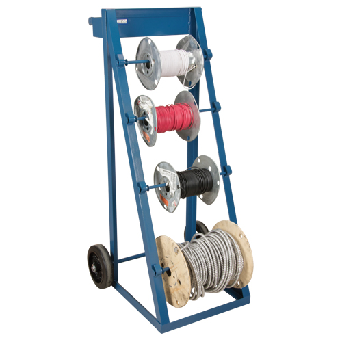 Chariot portatif pour mat&eacute;riaux bobin&eacute;s, Acier, 4 Montants, 24-1/2" la x 49" h x 23" p, Capacit&eacute; de 400 lb Ontario Safety Products