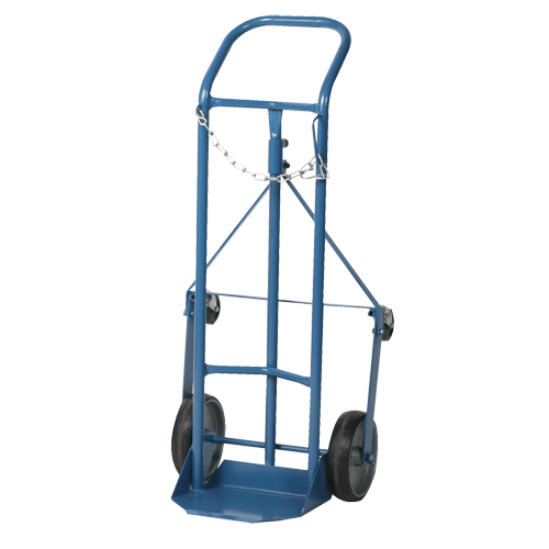 Chariot professionnel CC-1 pour bouteille de gaz, Roues Caoutchouc moul&eacute;, Base de 9" la x 7-1/4" lo, 250 lb Ontario Safety Products