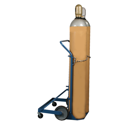 Chariot professionnel CC-2 pour deux bouteilles de gaz, Roues Caoutchouc moul&eacute;, Base de 16-7/8" la x 7-1/4" lo, 500 lb Ontario Safety Products