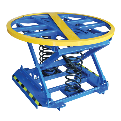 Spring-Operated Pallet Lifter, 43-5/8" L x 43-5/8" W, 4400 lbs. Cap. Ontario Safety Products