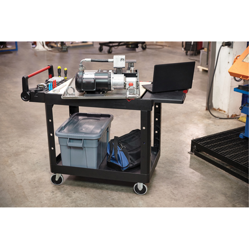 Chariot utilitaire robuste et polyvalent, 2 tiers, 17-3/4" x 36" x 46-1/5", Capacit&eacute; 500 lb Ontario Safety Products