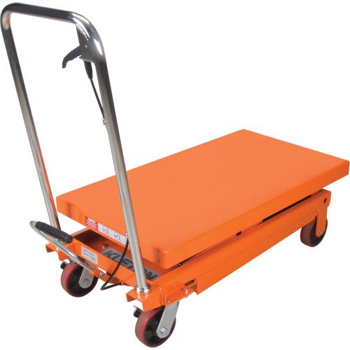 Hydraulic Scissor Lift Table, 35-3/4" L x 19-3/4" W, Steel, 770 lbs. Capacity Ontario Safety Products