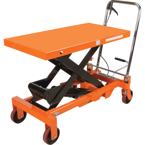 Hydraulic Scissor Lift Table, 39-1/2" L x 20" W, Steel, 1650 lbs. Capacity Ontario Safety Products