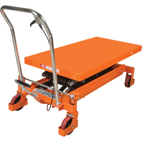 Hydraulic Scissor Lift Table, 48" L x 24" W, Steel, 1540 lbs. Capacity Ontario Safety Products
