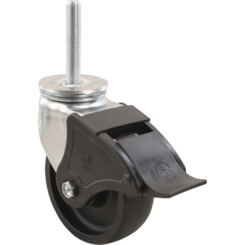 Roulette Emaxx RollX, Pivotant avec frein, Diam&egrave;tre 4" (101,6 mm), Capacit&eacute; 1200 lb (544,3 kg) Ontario Safety Products