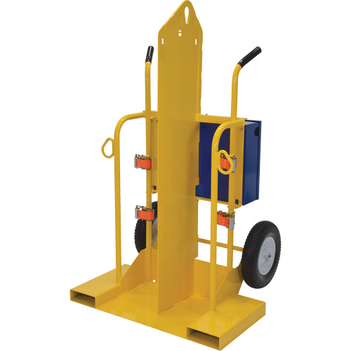 Welding Cylinder Torch Cart, Foam-Filled Wheels, 24" W x 19-1/2" L Base, 500 lbs. Ontario Safety Products