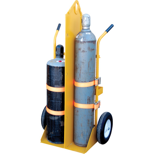 Chariot pour chalumeau et bouteille &agrave; gaz, Roues Rempli de mousse, Base de 23-1/8" la x 22-13/16" lo, 500 lb Ontario Safety Products