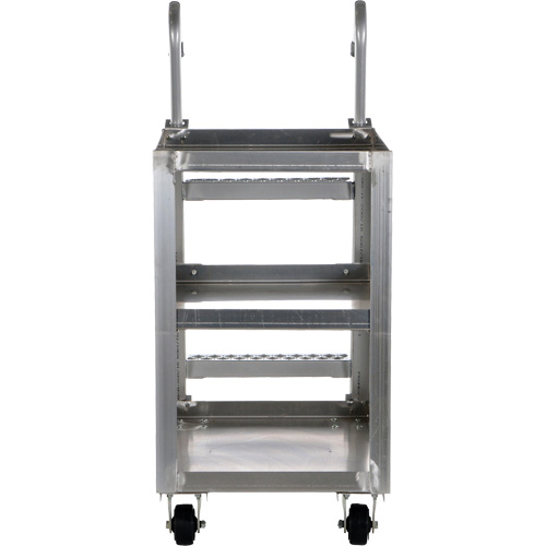 Stockpicker Truck, Aluminum, 21-7/8" W x 40" D, 3 Shelves, 660 lbs. Capacity Ontario Safety Products