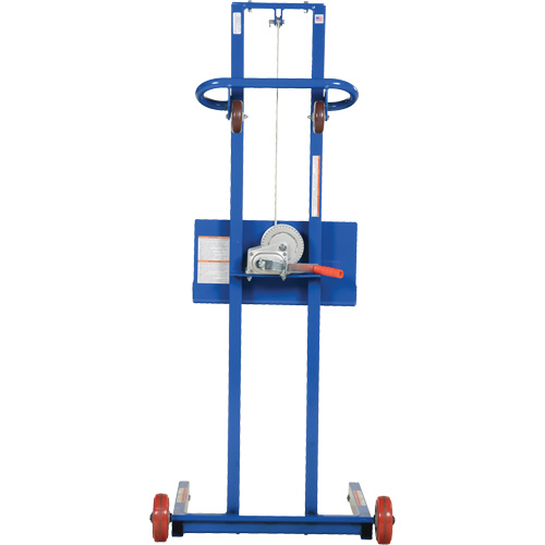Plateforme &eacute;l&eacute;vatrice &agrave; profil bas pour charge l&eacute;g&egrave;re, M&eacute;canisme Treuil manuel, Capacit&eacute; de 400 lb, Levage max de 55" Ontario Safety Products