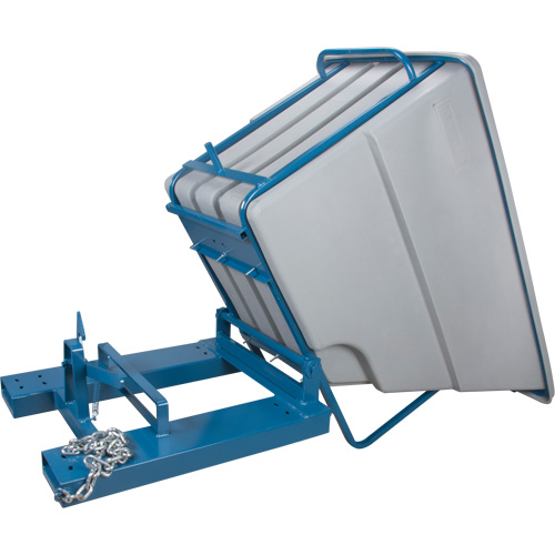 Self-Dumping Hopper, Polyethylene, 1-1/10 cu.yd, Grey Ontario Safety Products