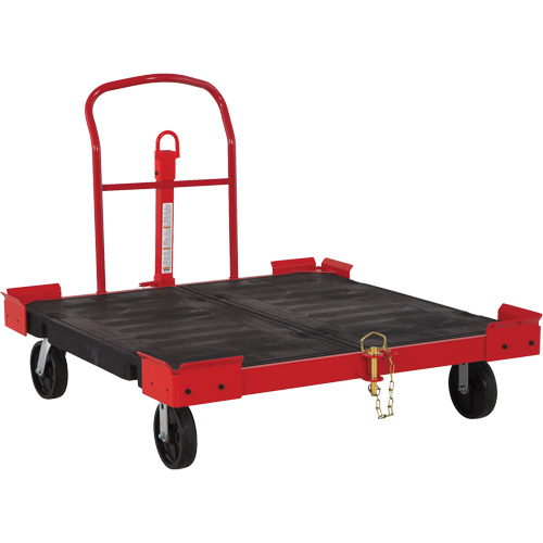 Chariot remorquable pour palettes, 54-1/2" lo x 51" la, 2500 lb cap, Roues Polyol&eacute;fine Ontario Safety Products