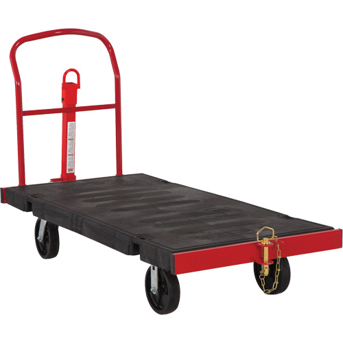 Chariot &agrave; plate-forme remorquable, 64-1/4" lo x 30-1/2" la, 2500 lb cap, Roues Polyol&eacute;fine Ontario Safety Products